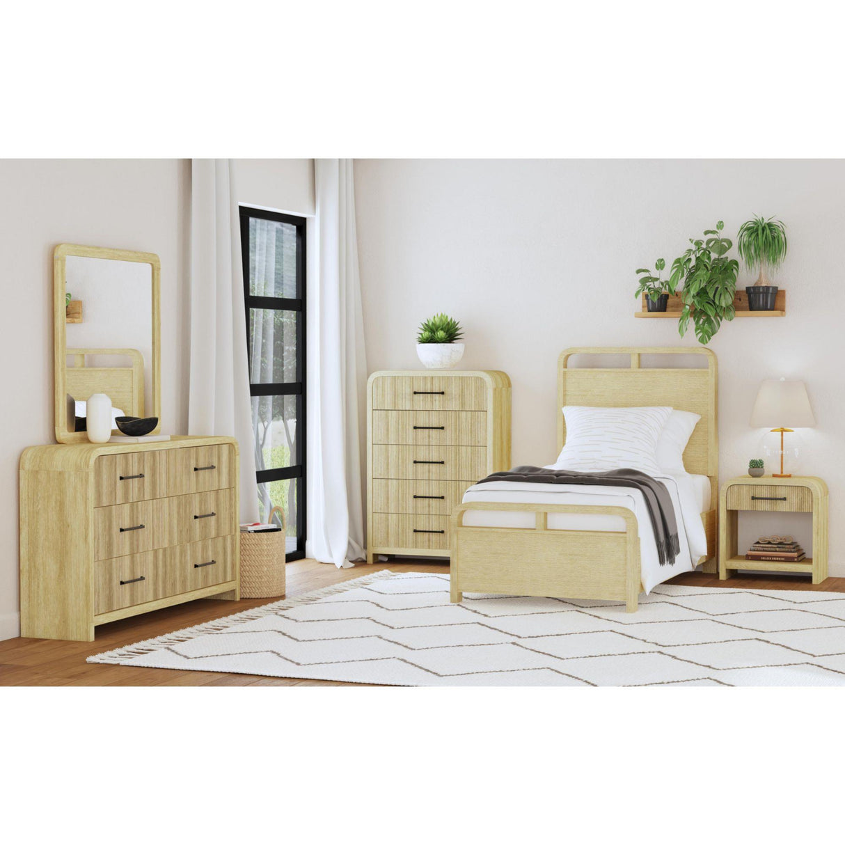  Elements International Ridgemont B-14440-6-NS1 1-Drawer Nightstand IMAGE 5