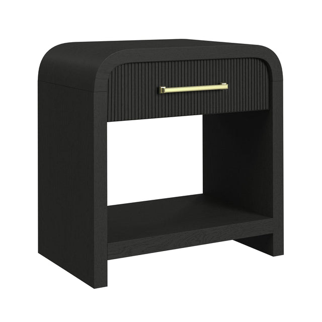  Elements International Ridgemont B-14440-8W-NS1 1-Drawer Nightstand IMAGE 1
