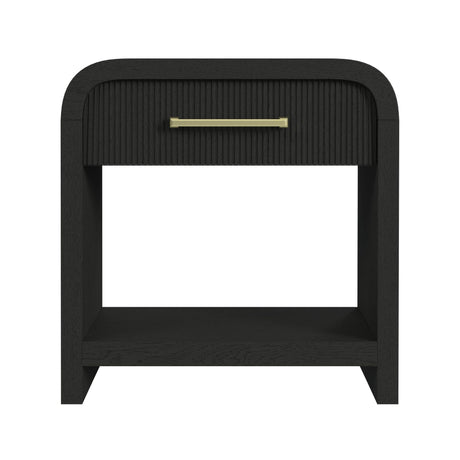  Elements International Ridgemont B-14440-8W-NS1 1-Drawer Nightstand IMAGE 2