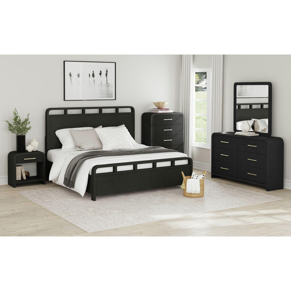  Elements International Ridgemont B-14440-8W-NS1 1-Drawer Nightstand IMAGE 3