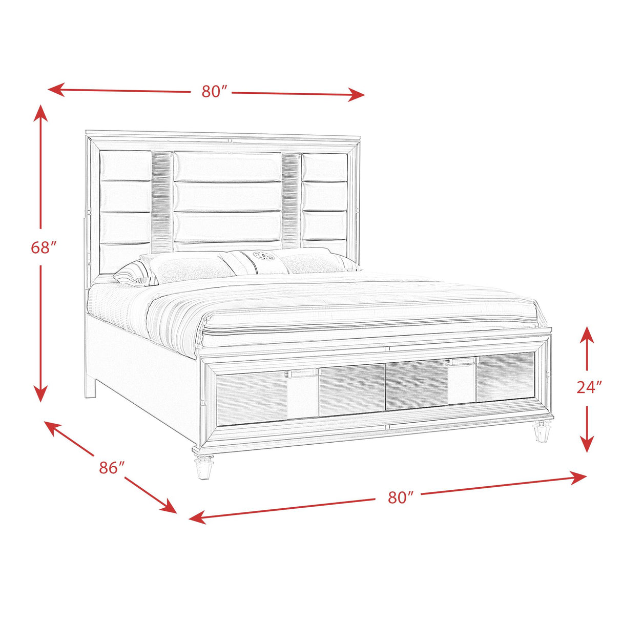  Elements International Twenty Nine TN600KB 2-Drawer King Storage Bed IMAGE 13