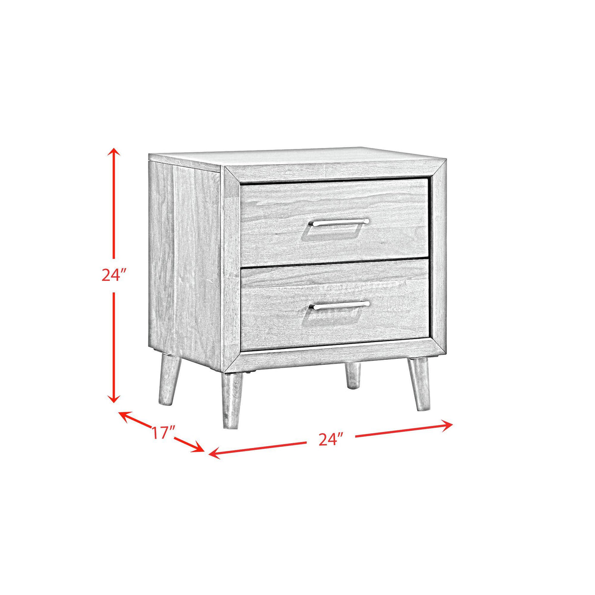  Elements International Malibu MC400NS 2-Drawer Nightstand IMAGE 10