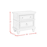  Elements International Whit-Ash B-11360-3-NS 2-Drawer Nightstand IMAGE 11
