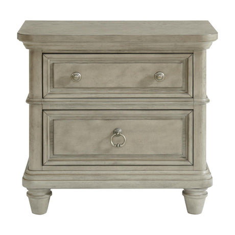 Elements International Whit-Ash B-11360-3-NS 2-Drawer Nightstand IMAGE 2