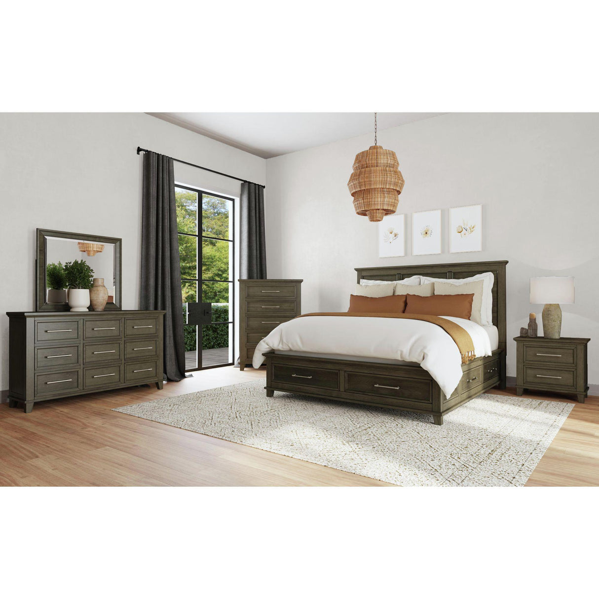  Elements International Canterbury B-13030-3-NS 2-Drawer Nightstand IMAGE 3