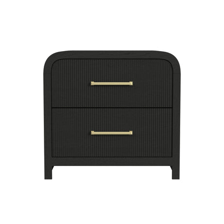  Elements International Ridgemont B-14440-8W-NS2 2-Drawer Nightstand IMAGE 2