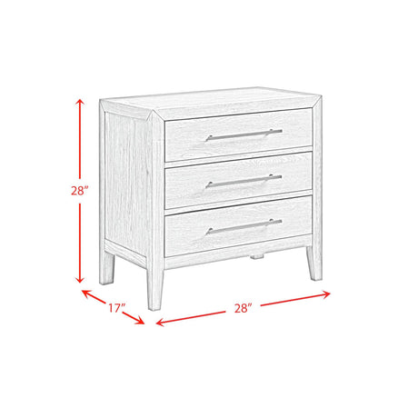  Elements International Versailles Contemporary B-3690-8-NS 3-Drawer Nightstand IMAGE 10