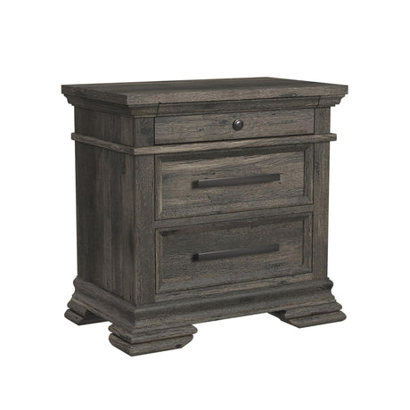  Elements International Park Ridge B-13130-8-NS 3-Drawer Nightstand IMAGE 1