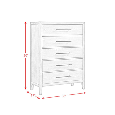  Elements International Versailles Contemporary B-3690-8-CH 5-Drawer Chest IMAGE 10