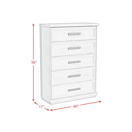  Elements International Avalanche B-11600-7-CH 5-Drawer Chest IMAGE 9