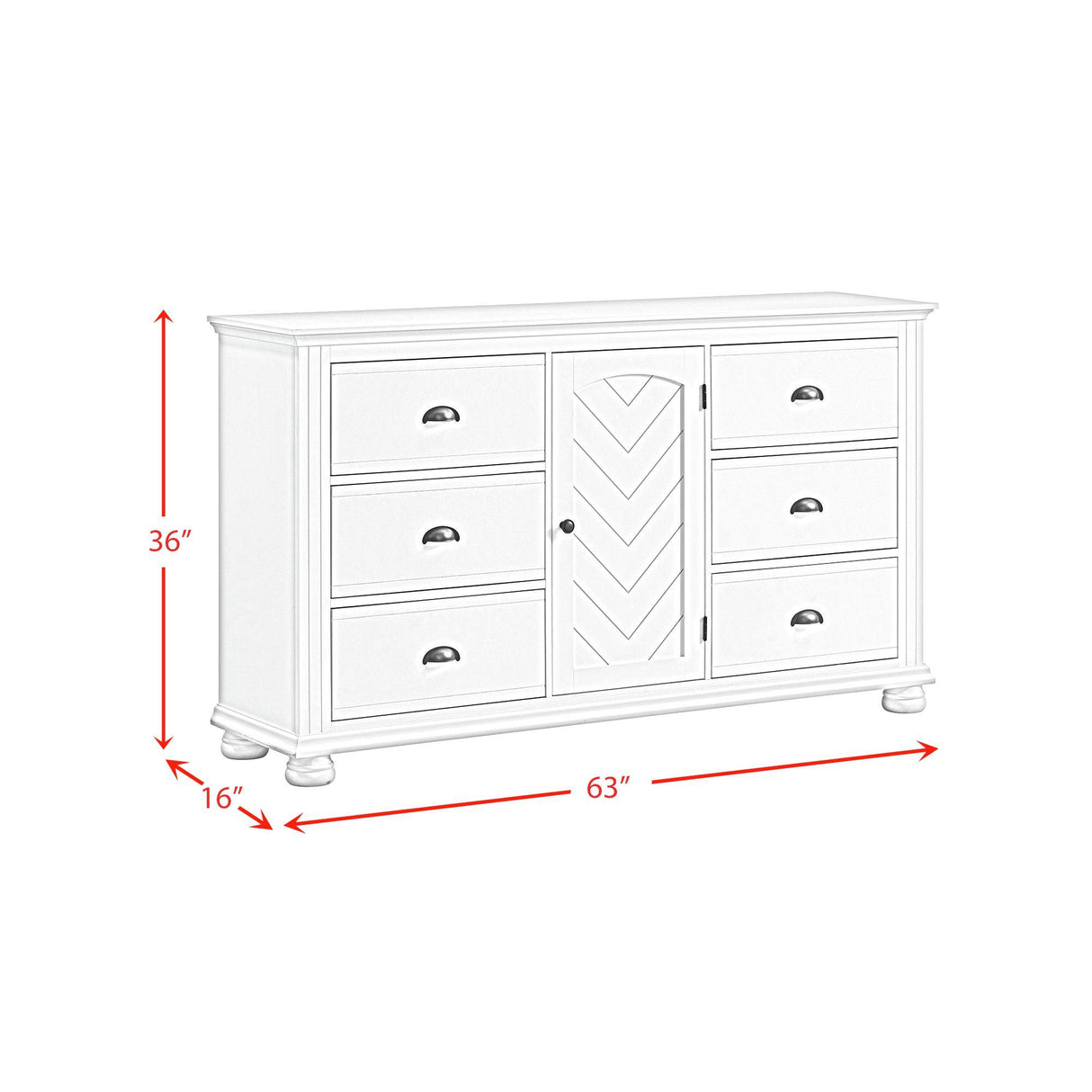  Elements International Kona B-9340-7-DR 6-Drawer Dresser IMAGE 11