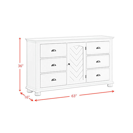  Elements International Kona B-9340-7-DR 6-Drawer Dresser IMAGE 11