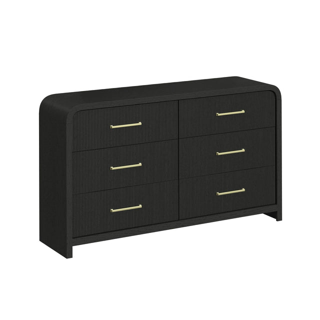  Elements International Ridgemont B-14440-8W-DR 6-Drawer Dresser IMAGE 1