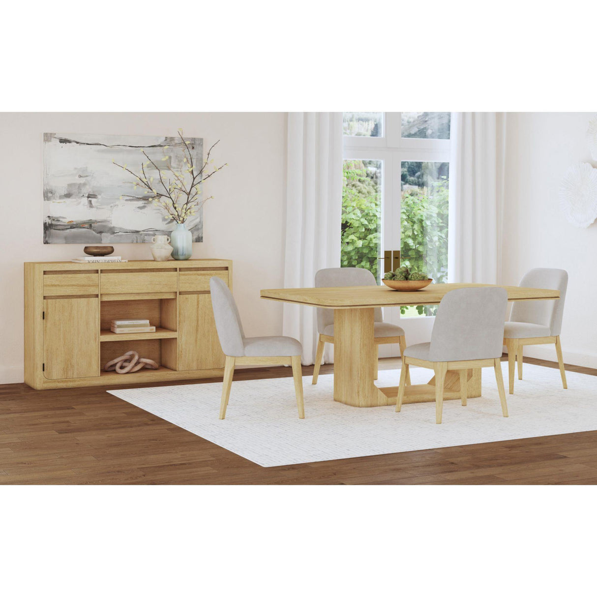  Elements International Rosalie D-16860-6-DT 72" Rectangular Dining Table IMAGE 3