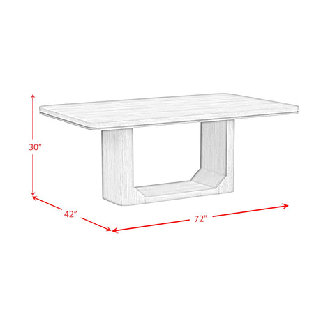  Elements International Rosalie D-16860-6-DT 72" Rectangular Dining Table IMAGE 8