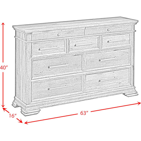  Elements International Park Ridge B-13130-8-DR 9-Drawer Dresser IMAGE 9