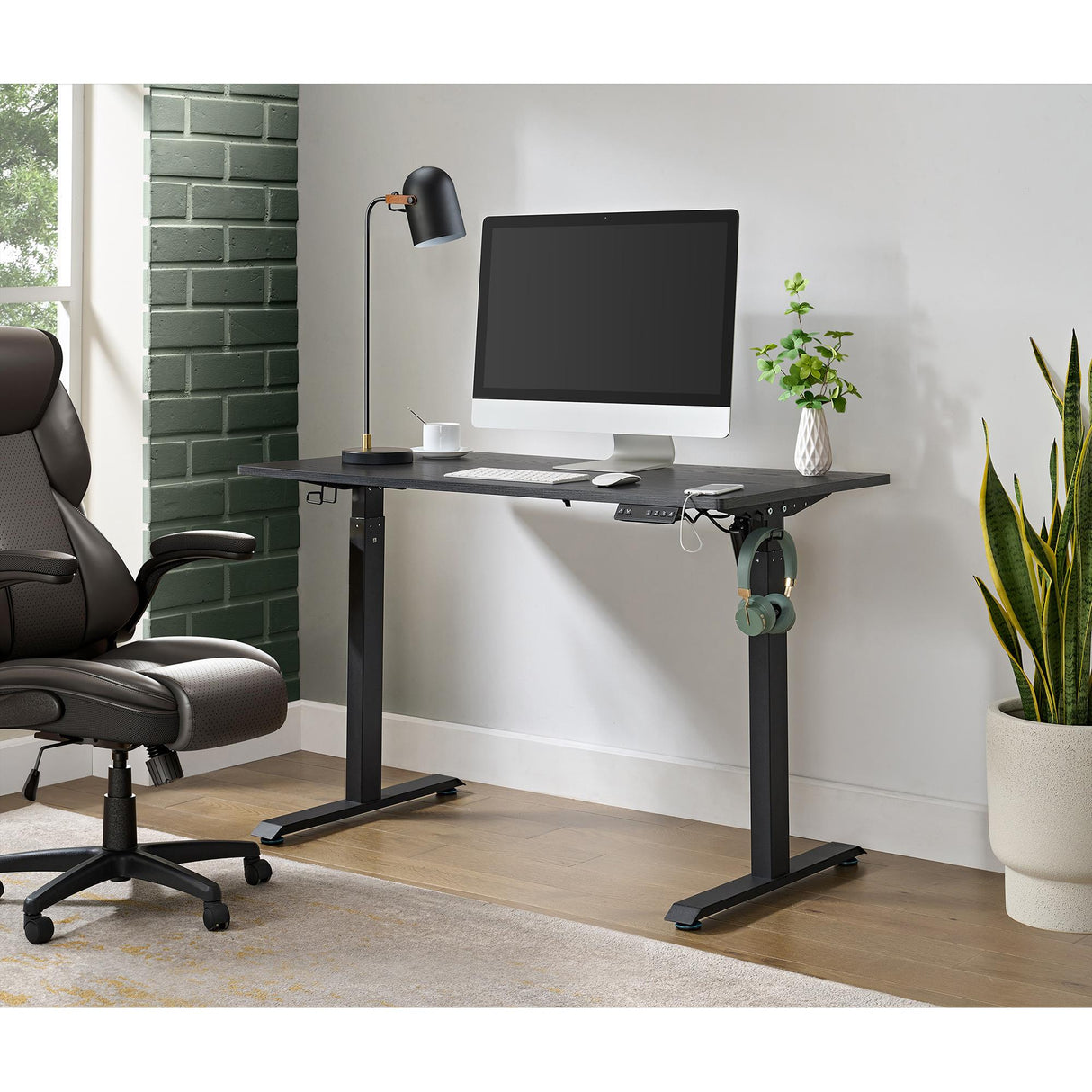  Elements International Oakland H-14280-8-DKE Adjustable Desk IMAGE 4