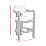  Elements International Portland D-1710-8-BST3 Arm Barstool IMAGE 10