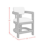  Elements International Portland D-1710-8-CST3 Arm Counter Stool IMAGE 10