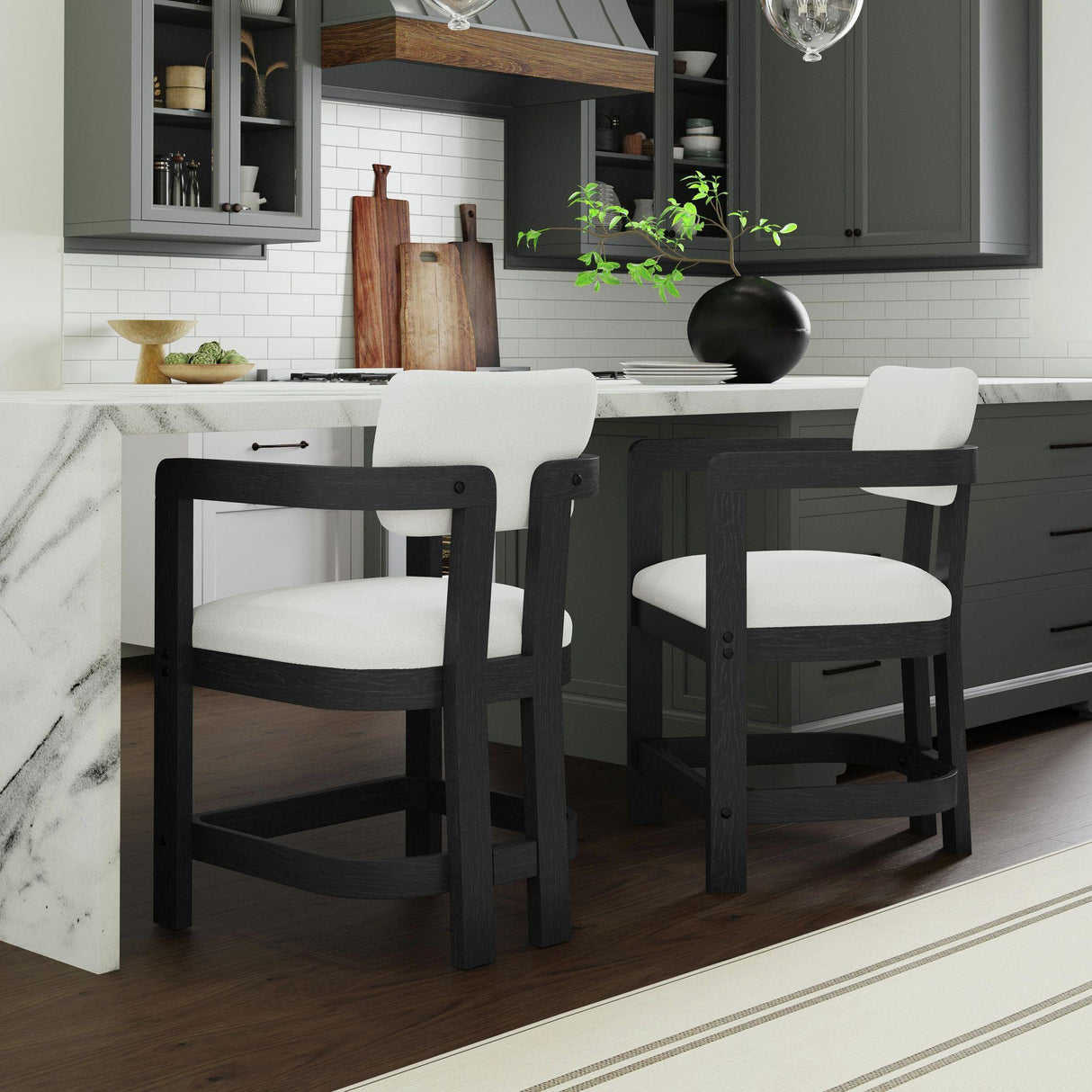  Elements International Portland D-1710-8-CST3 Arm Counter Stool IMAGE 5