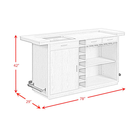  Elements International Cambrie DA-18010-6-BTC Bar Table IMAGE 12