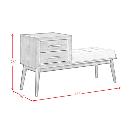  Elements International Malibu LA-4650-5-BN Bench IMAGE 10