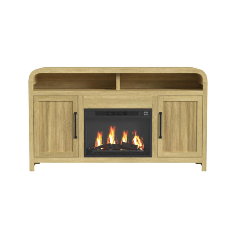  Elements International Ridgemont LA-14440-6-FP Complete 60" Fireplace Cabinet IMAGE 2