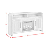  Elements International Ridgemont LA-14440-8W-FP Complete 60" Fireplace Cabinet IMAGE 9