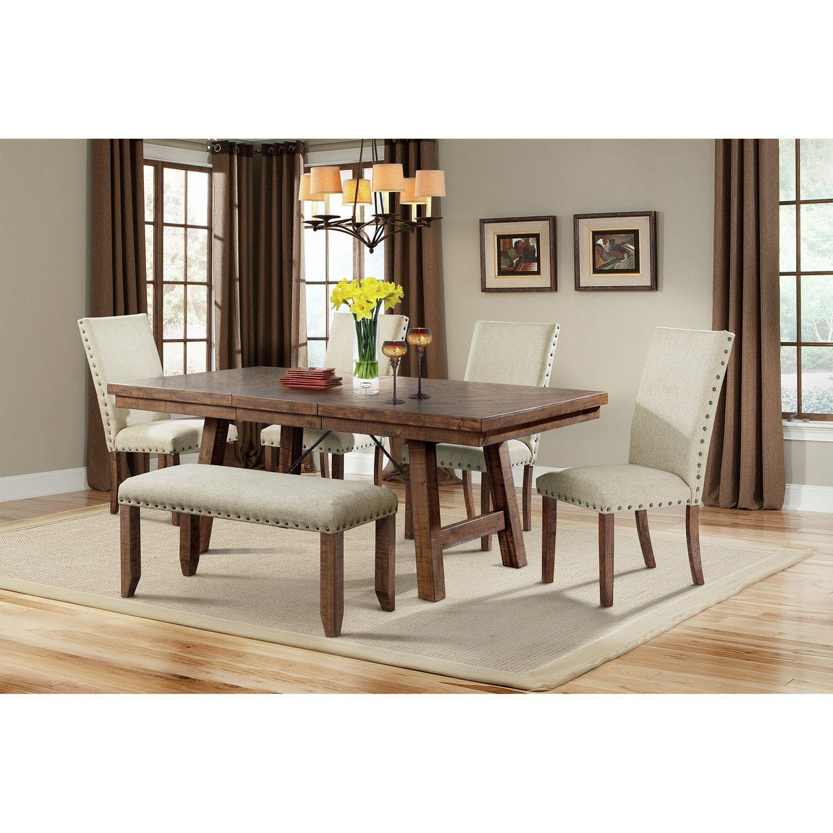  Elements International Jax DJX100DTB Dining Table IMAGE 3