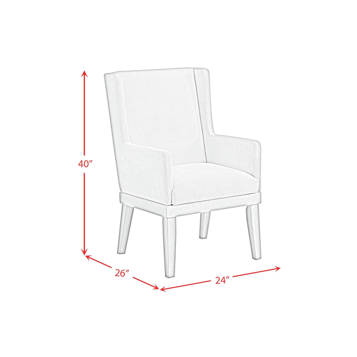  Elements International Avalanche D-11600-7-AC Dining Arm Chair IMAGE 8