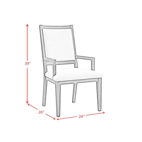  Elements International Versailles Contemporary D-3690-6-AC Dining Arm Chair IMAGE 9