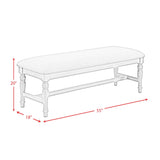  Elements International Sunnyvale D-2730-3-BN Dining Bench IMAGE 7