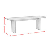  Elements International Brisbane D-16760-5-BN Dining Bench IMAGE 6