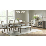  Elements International Versailles Contemporary D-3690-6-BN Dining Bench IMAGE 3