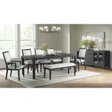  Elements International Versailles Contemporary D-3690-8-BN Dining Bench IMAGE 3
