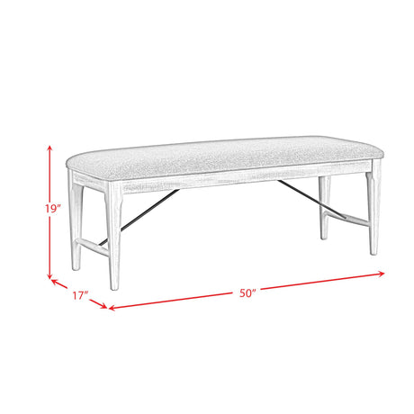 Elements International Rogen Rustic D-12850-7-BN Dining Bench IMAGE 6