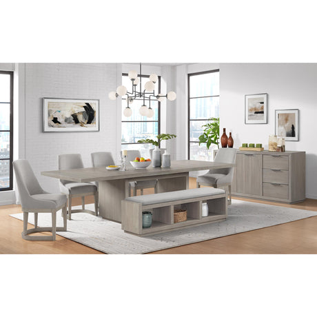  Elements International Arcadia D-3430-3-BN Dining Bench IMAGE 2