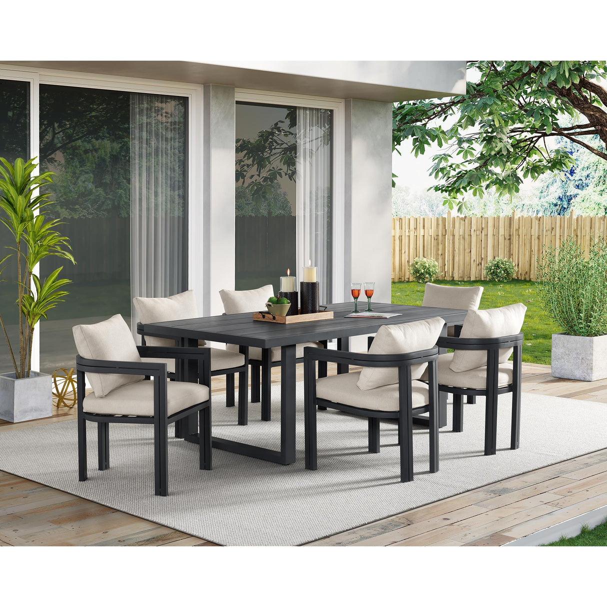  Elements International Playa O-16230-3-SC Dining Chair IMAGE 5