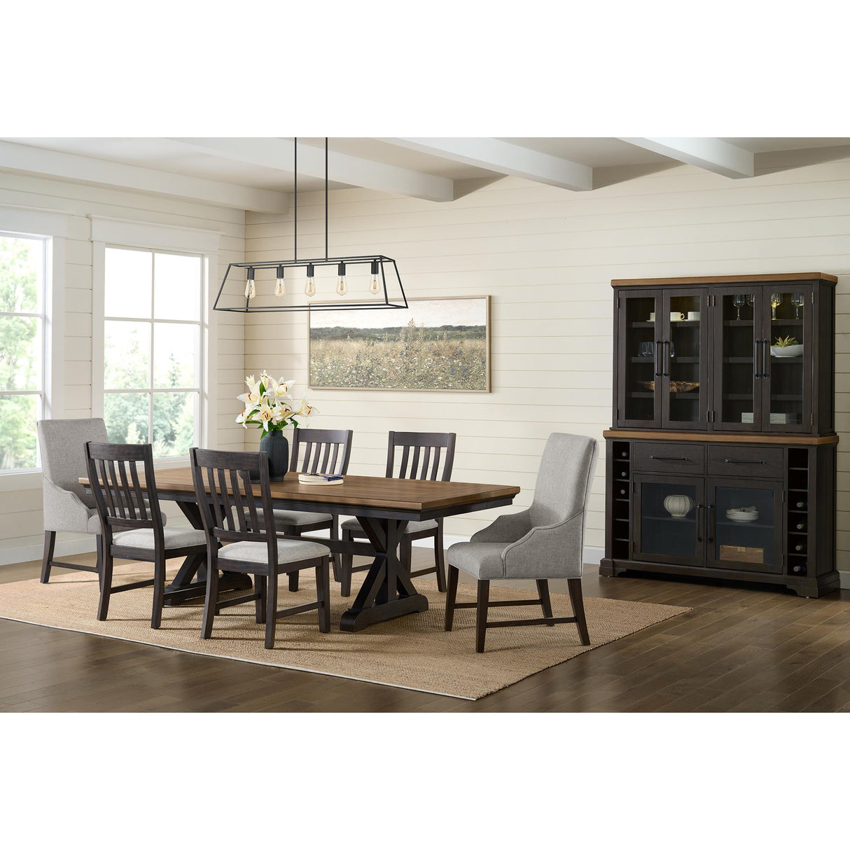  Elements International Montrose D-16670-8-HC Dining Host Chair IMAGE 3