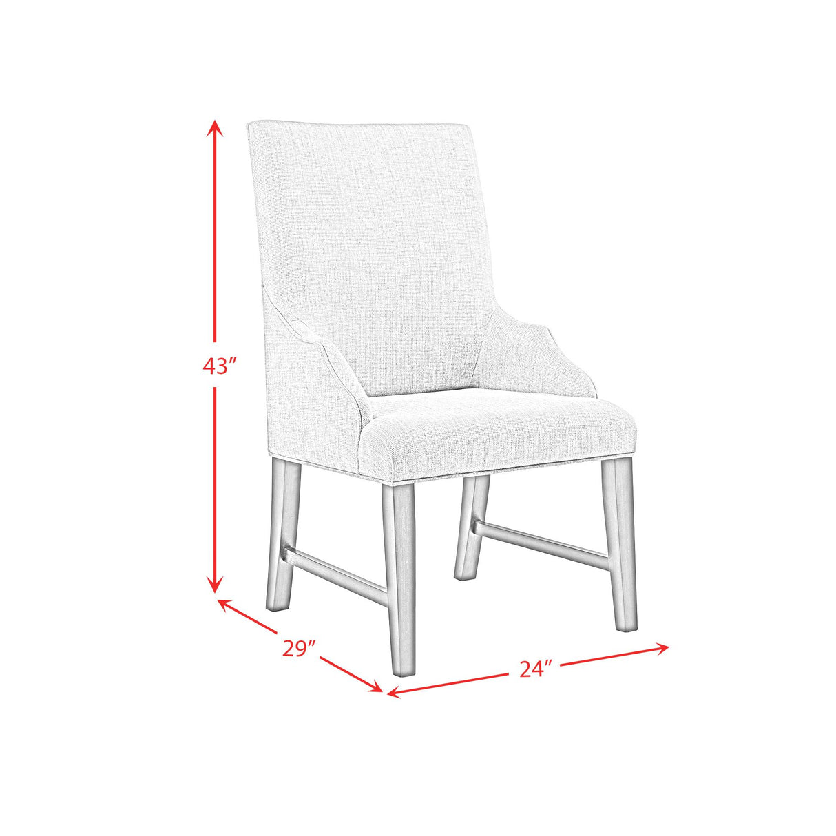  Elements International Montrose D-16670-8-HC Dining Host Chair IMAGE 8