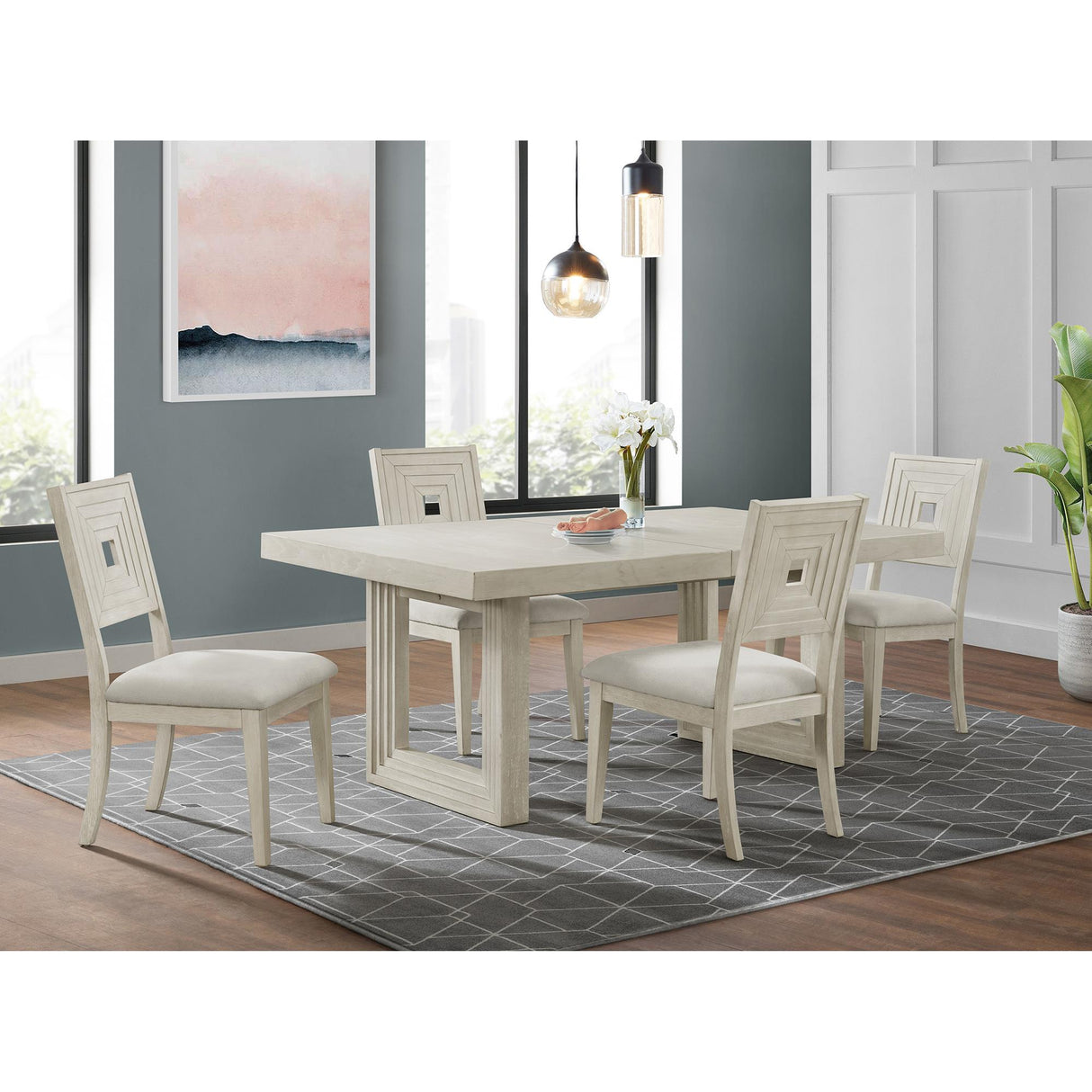 Elements International Avalanche D-11600-7-SC Dining Side Chair IMAGE 3
