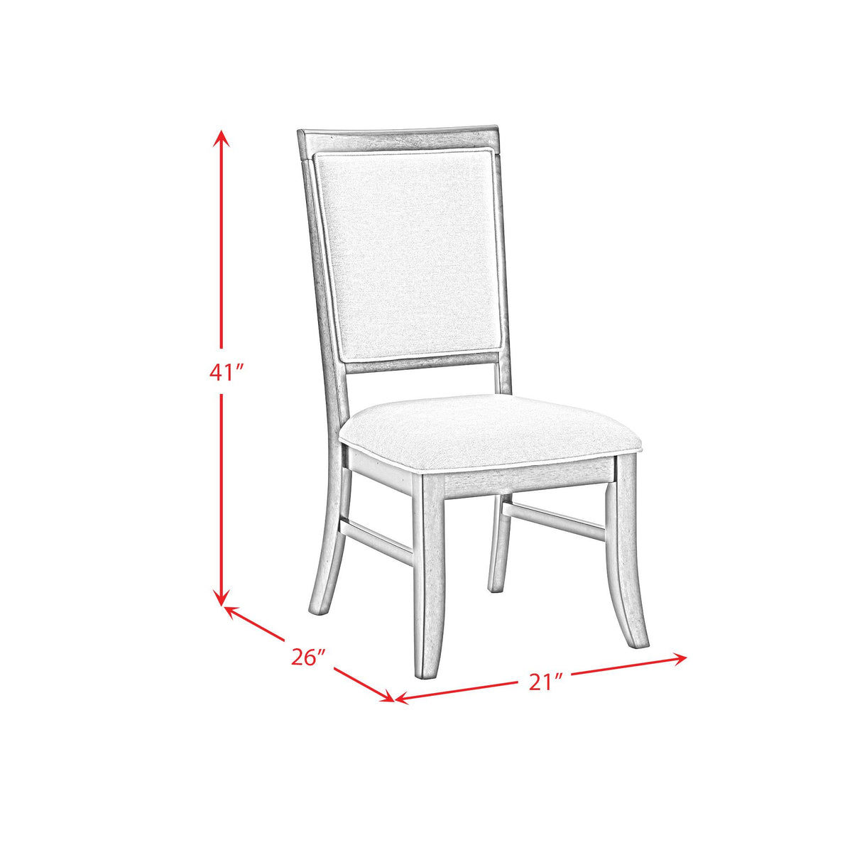  Elements International Phillipe D-5210-5-SC Dining Side Chair IMAGE 11