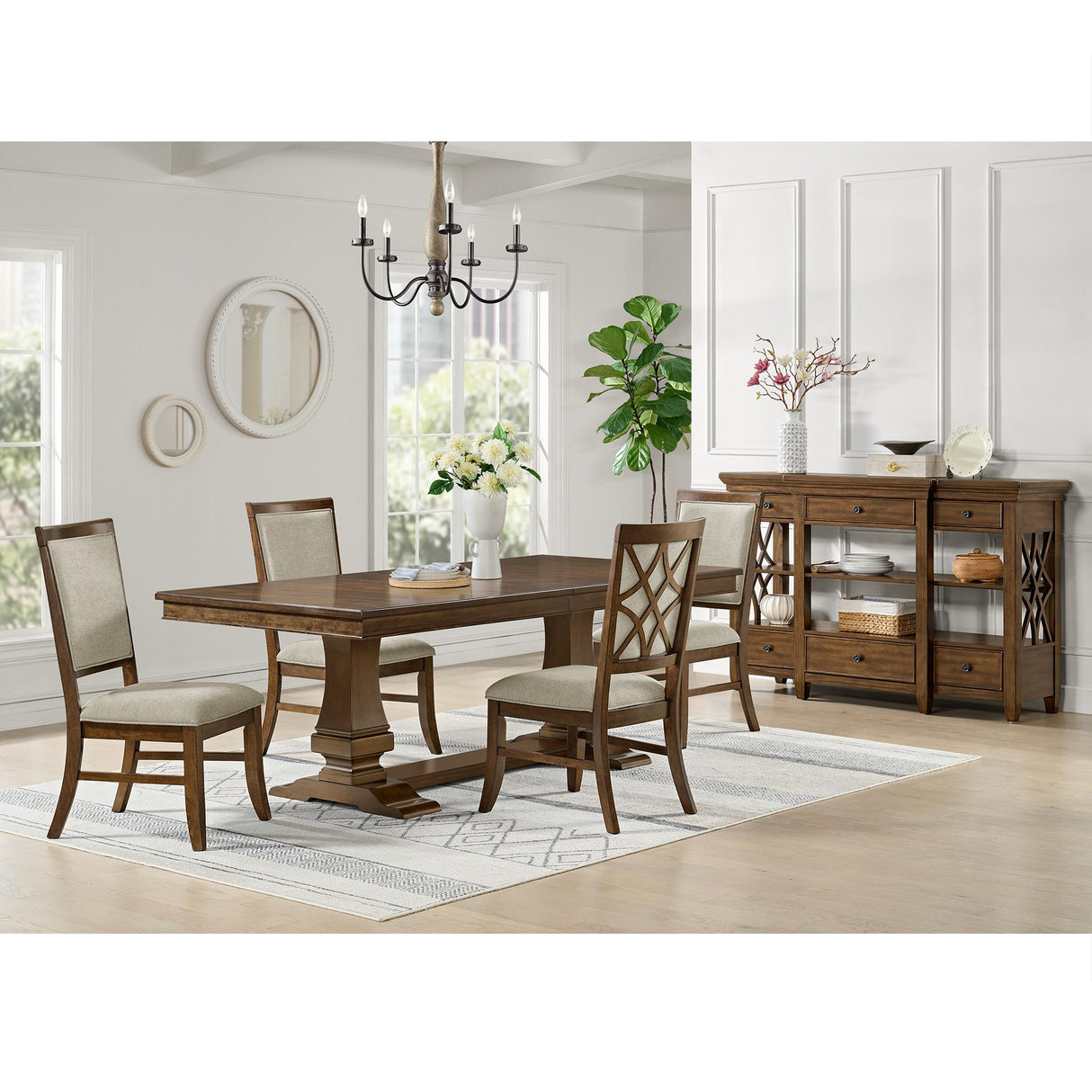  Elements International Phillipe D-5210-5-SC Dining Side Chair IMAGE 3