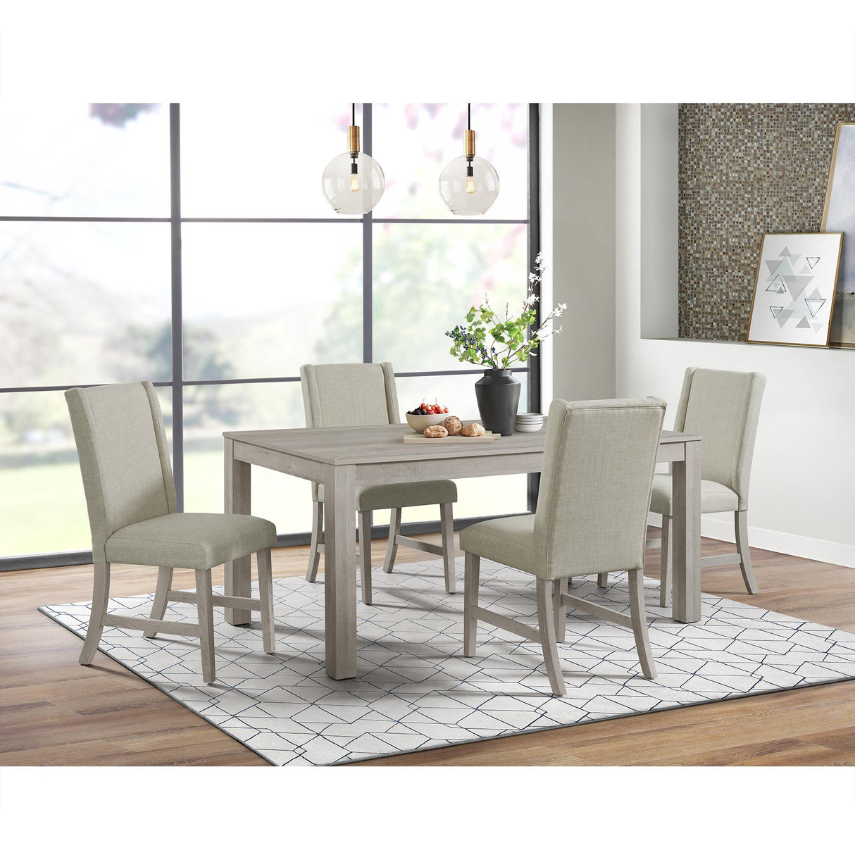  Elements International Eleanor D-6460-3-SC Dining Side Chair IMAGE 3