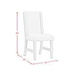  Elements International Eleanor D-6460-3-SC Dining Side Chair IMAGE 8