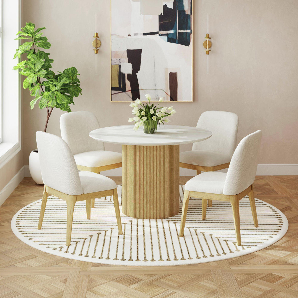  Elements International Sylvie D-16000-6-SC Dining Side Chair IMAGE 3