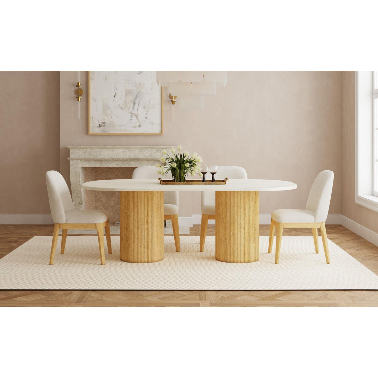  Elements International Sylvie D-16000-6-SC Dining Side Chair IMAGE 4
