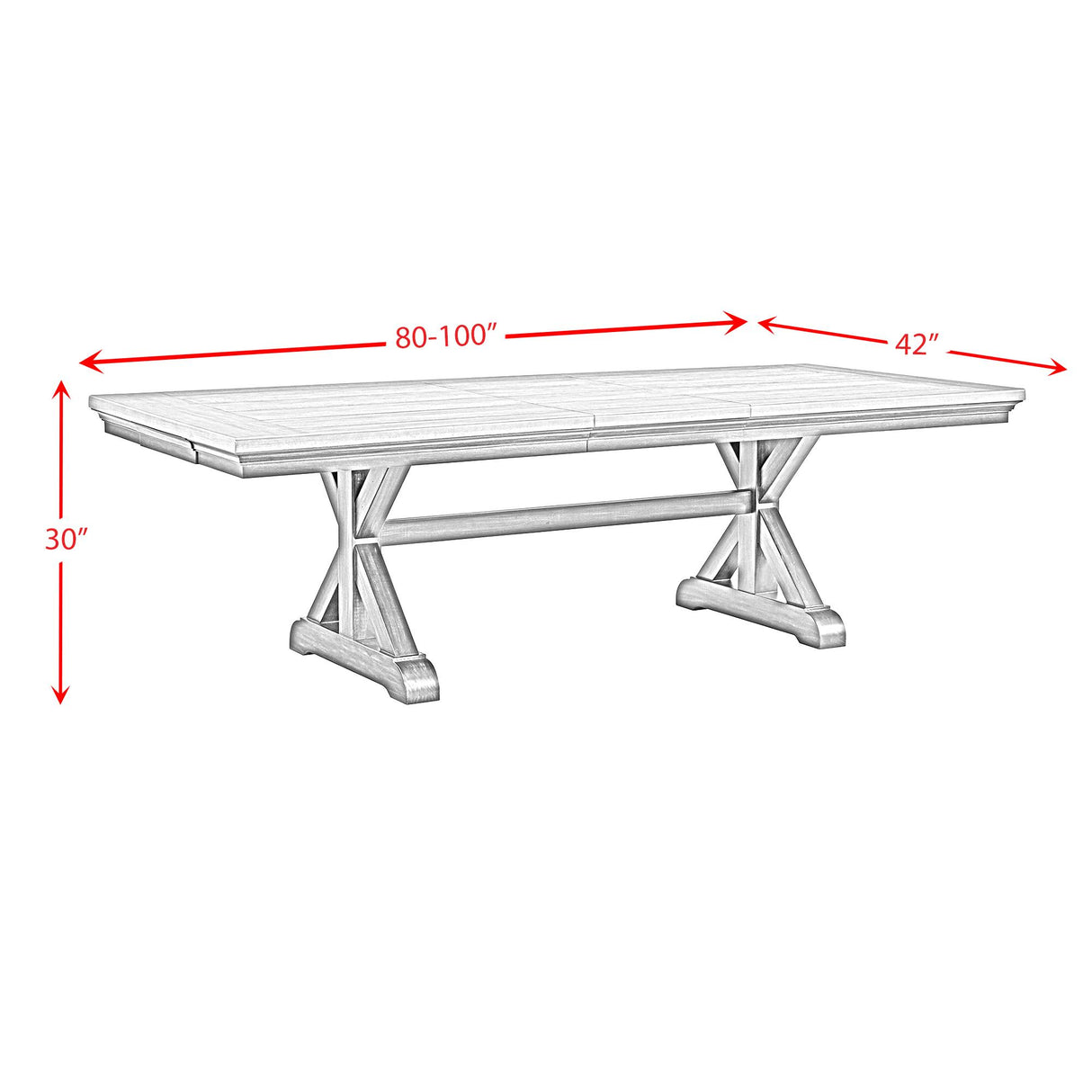  Elements International Montrose D-16670-8-DT Dining Table IMAGE 14
