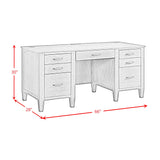  Elements International Portico H-15970-6-DK1 Double Pedestal Desk IMAGE 10