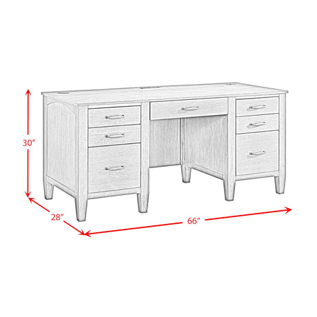  Elements International Portico H-15970-6-DK1 Double Pedestal Desk IMAGE 10